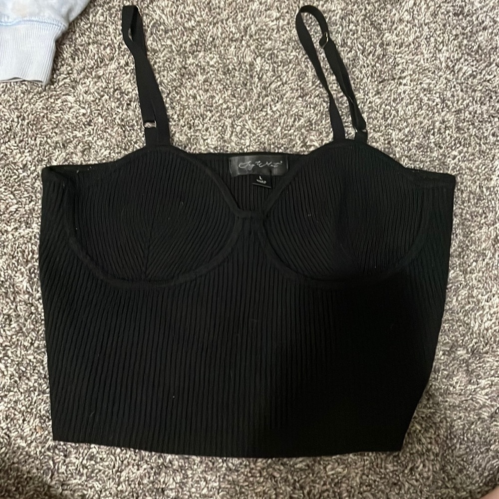 Black tank top